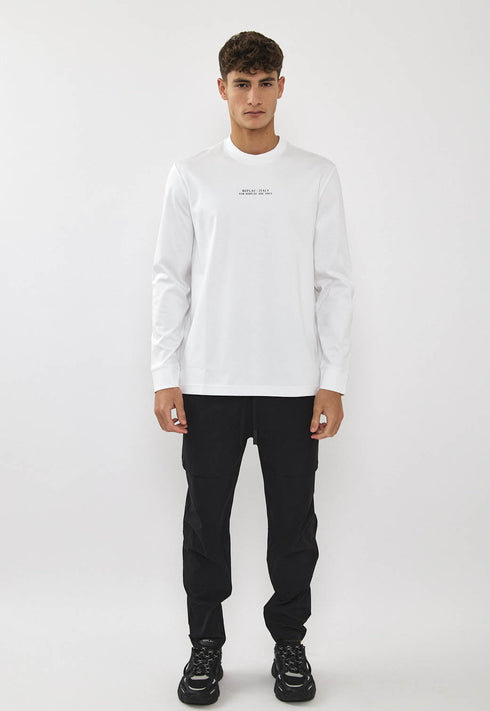 Replay tshirt טישרט ריפליי שרוול ארוך לבן לגבר